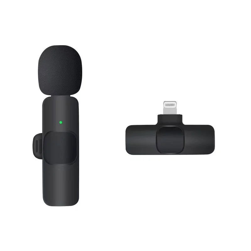 Portable Wireless Clip-On Microphone - 20m Range, Multi-Device Compatible