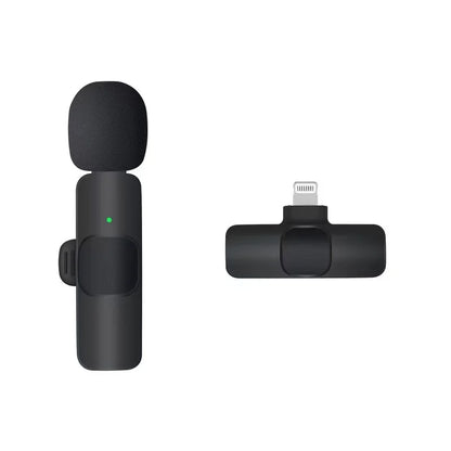 Portable Wireless Clip-On Microphone - 20m Range, Multi-Device Compatible