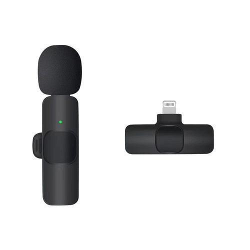 Portable Wireless Clip-On Microphone - 20m Range, Multi-Device Compatible