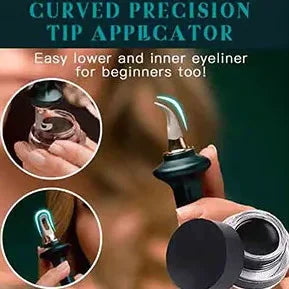 Precision Eyeliner Duo | Curved Tip for Flawless Lines | Waterproof & Long-Lasting | Non-Slip Grip
