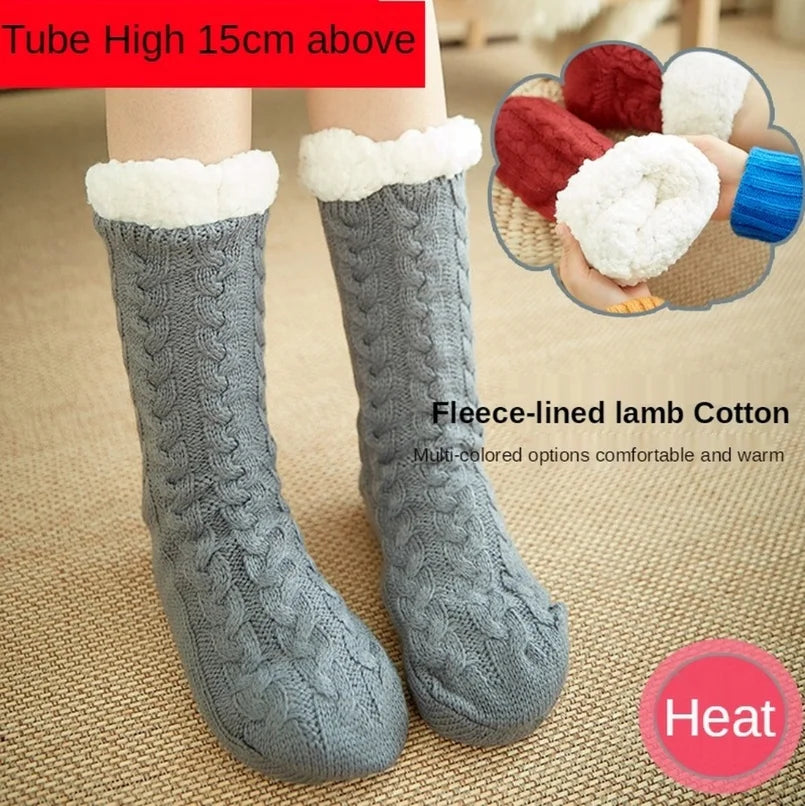 Women's Cozy Socks – Soft & Fluffy, Non-Slip Fleece Design, Winter & Home Use
