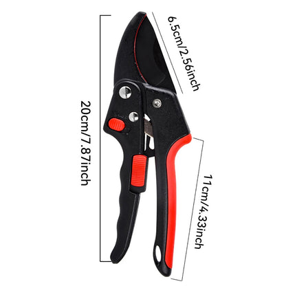 Ergonomic Pruning Shears with Ratchet Mechanism for Easy Cutting