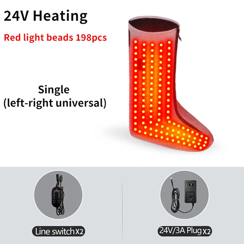 Adjustable Heated Foot Wraps with Vibration and Red Light – 3 Heat Settings, 3 Massage Options, Available as Single or Pair