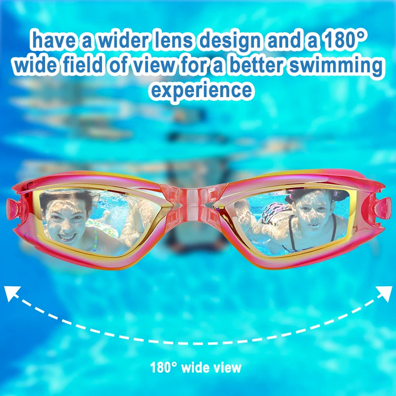Children's Anti-Fog Swim Goggles with Wide View - Available in UK
