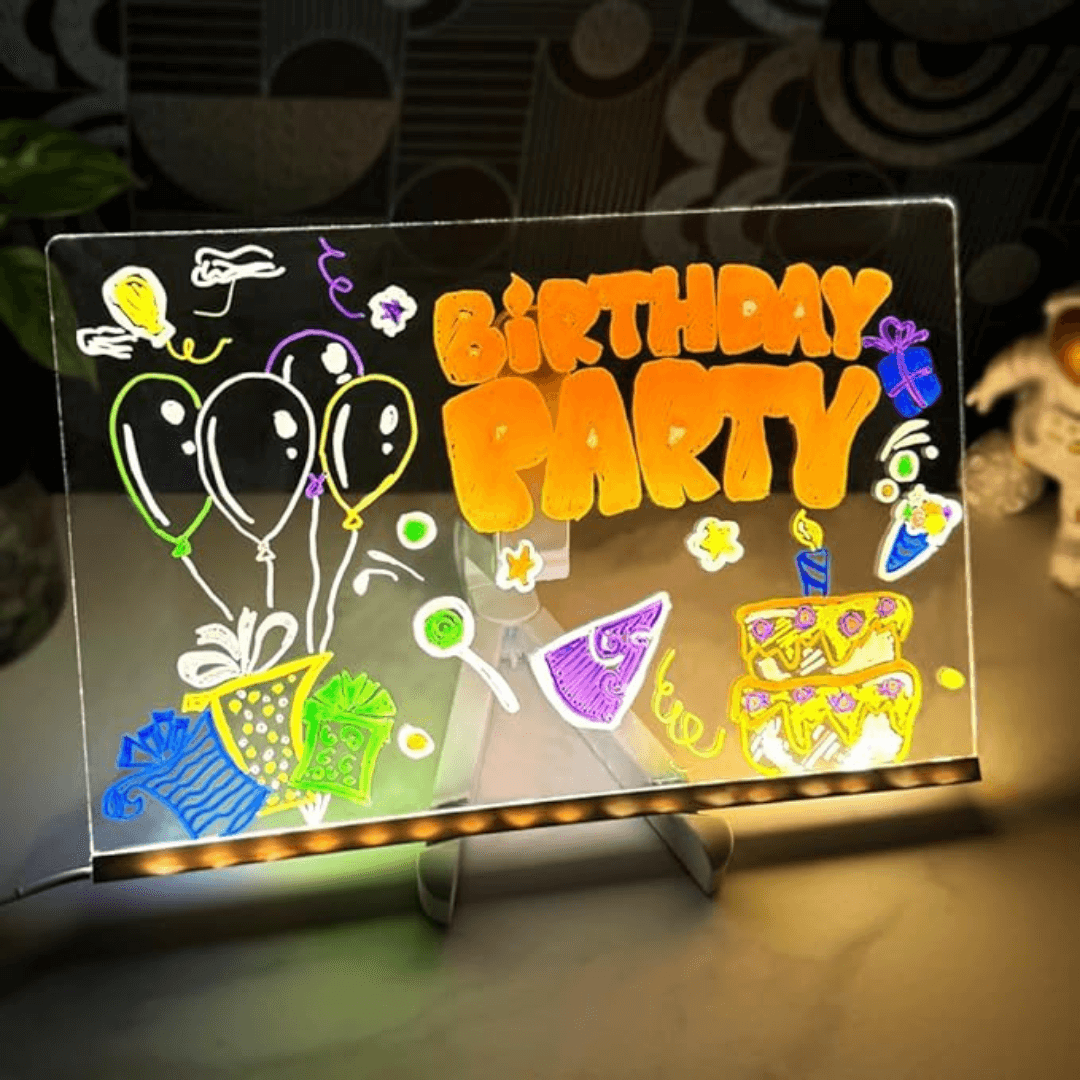 LED Drawing Board for Kids – Reusable Writing Pad with Light Pen