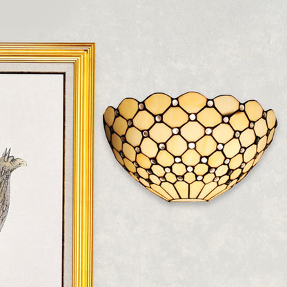 Tiffany Stained Glass Shade Wall Sconce for Indoor Living Room Lighting