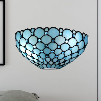 Tiffany Stained Glass Shade Wall Sconce for Indoor Living Room Lighting