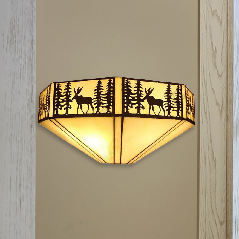 Tiffany Stained Glass Shade Wall Sconce for Indoor Living Room Lighting