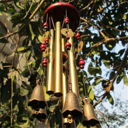 Large Wind Chime with Hollow Metal Tubes & Bells for Garden, Balcony, Patio Decor