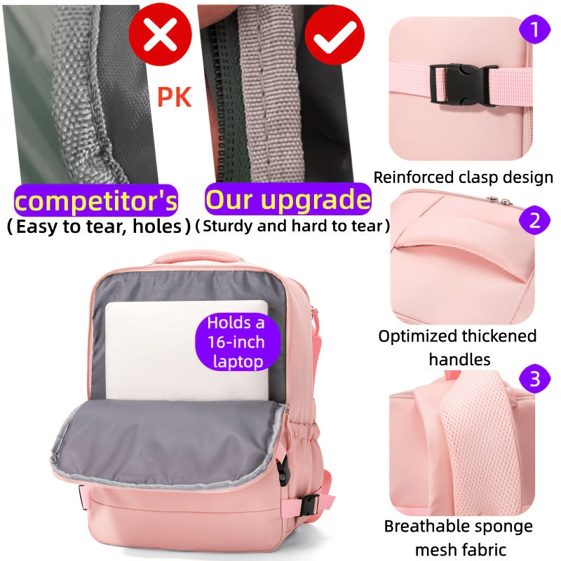 Spacious Travel Backpack with Dedicated Shoe Storage