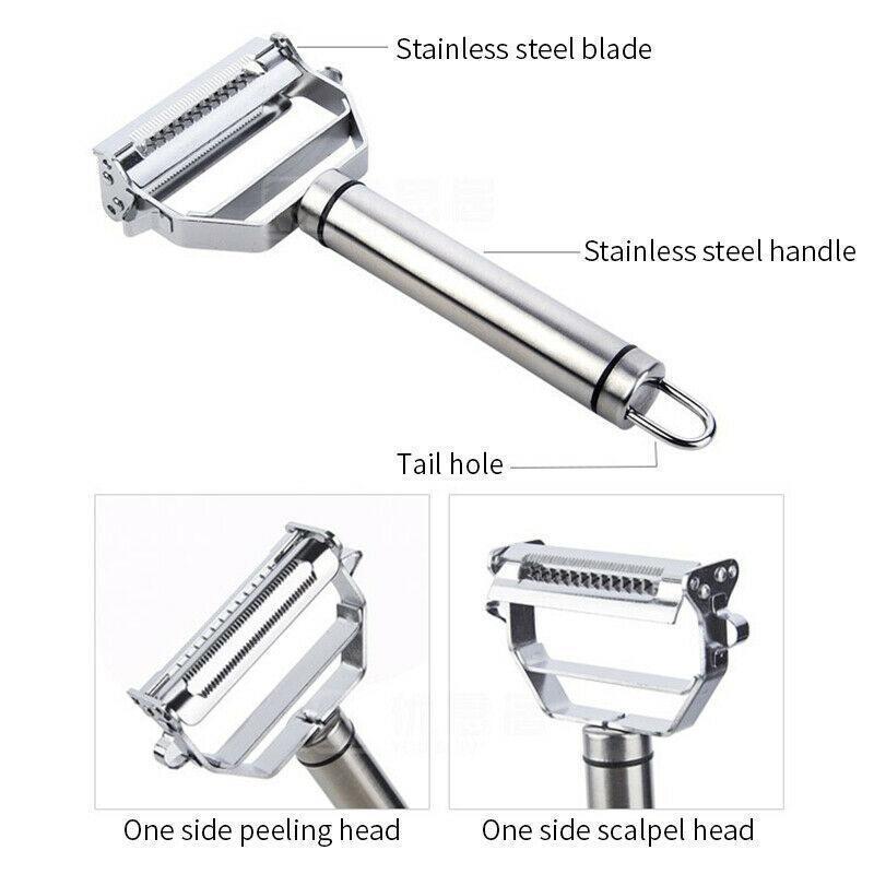 Multi-Functional Vegetable Peeler in Stainless Steel
