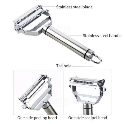 Multi-Functional Vegetable Peeler in Stainless Steel