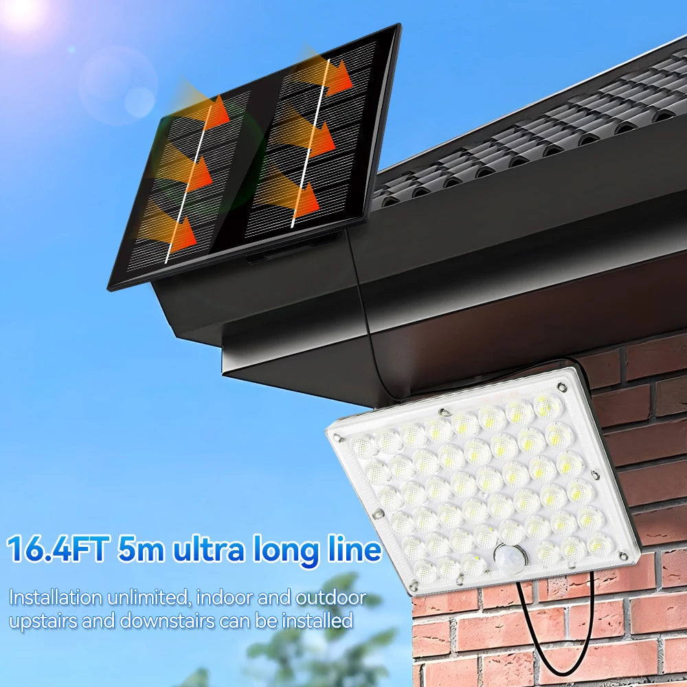 Solar Flood Light with 184 LEDs | Waterproof IP65 | Motion Sensor | Ideal for Garden and Patio