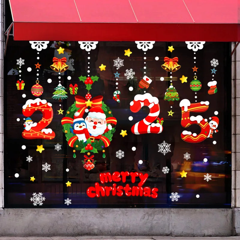 137-Piece Christmas Snowflake Window Sticker Set – Reusable PVC Decor for Winter and Holiday Glass Surfaces