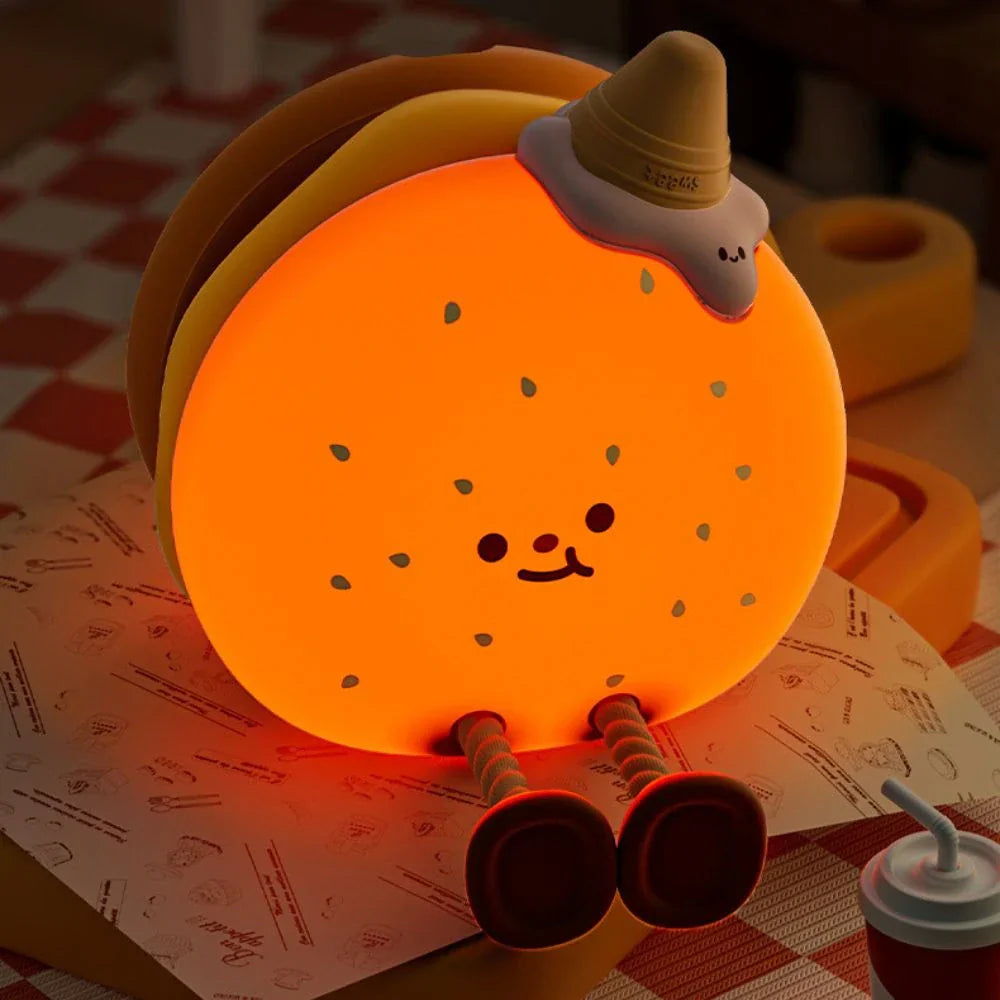 Touch-Controlled Rechargeable Night Light Lamp – Portable Squeeze Design
