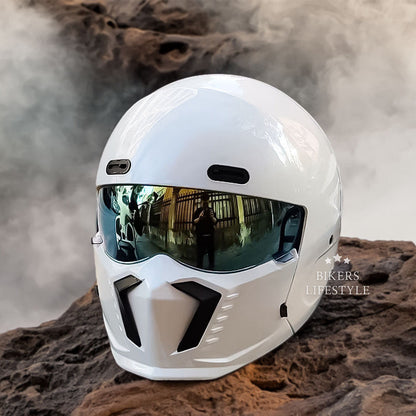 Classic Retro Motorcycle Helmet - DOT and ECE Certified Timeless Design