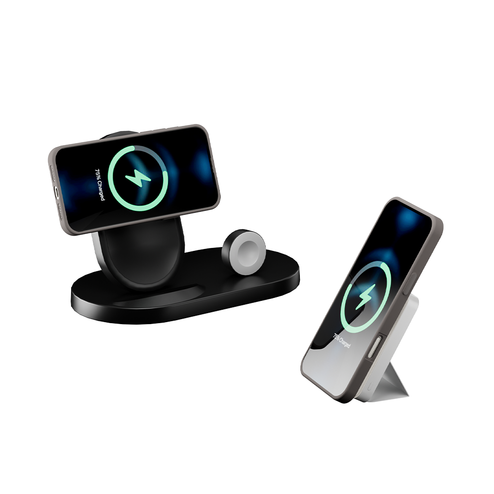 3-in-1 Phone Ring, Stand, and Grip with MagSafe – Sleek Tri-Fold Design
