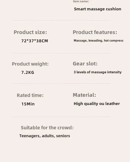 Heat-Enhanced Massage Cushion – Full Body Vibration for Office & Car