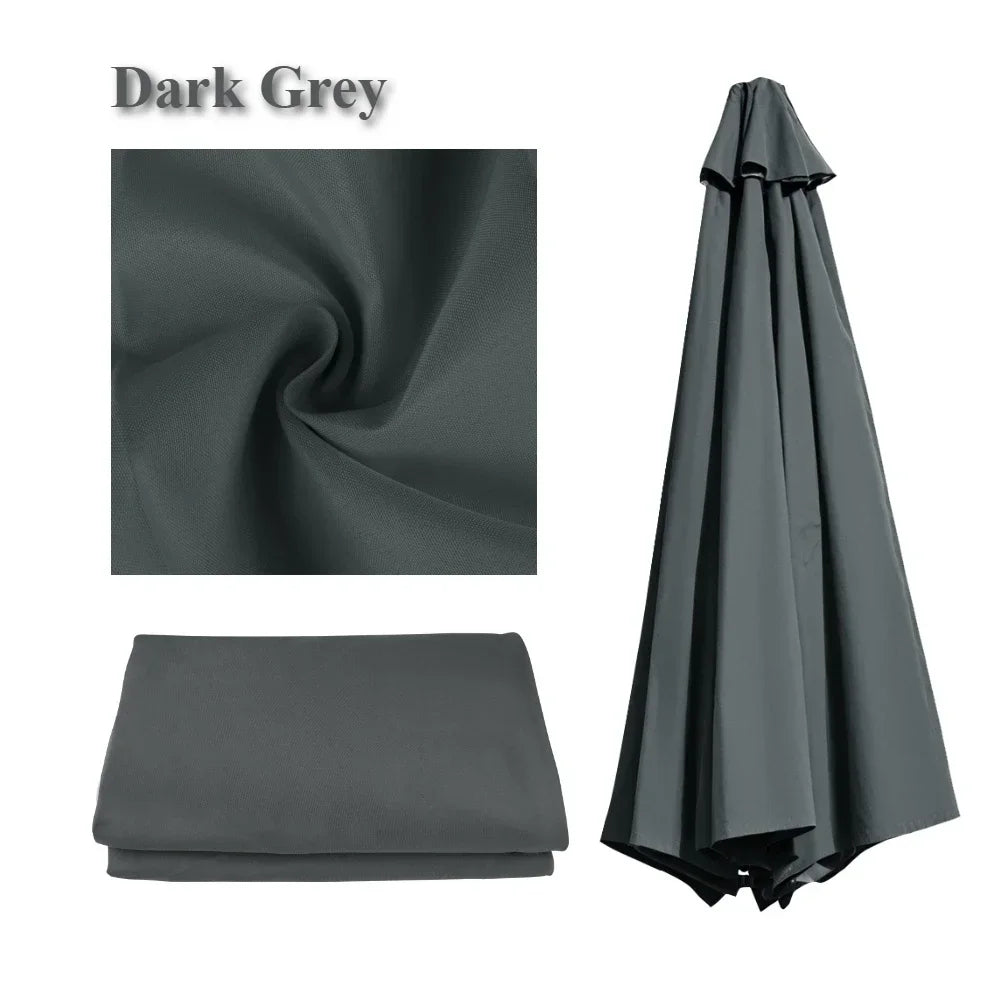 Waterproof Replacement Sun Umbrella Cover for 6/8 Ribs - Outdoor Use for Garden and Patio