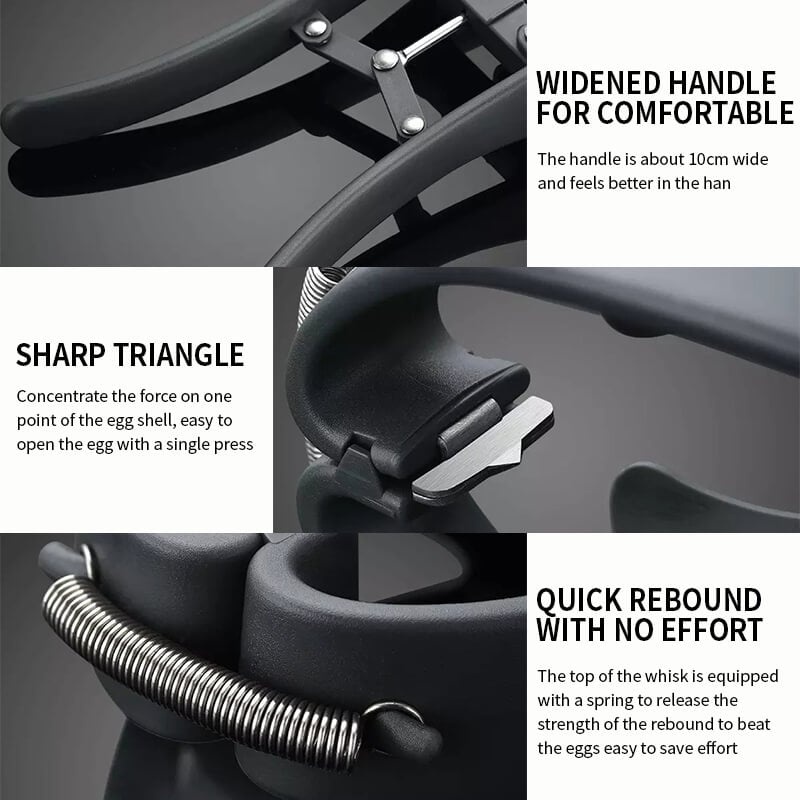 2-in-1 Egg Opener Tool – Versatile Egg Beater for Cooking