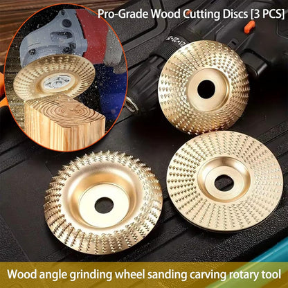 3-Piece Wood Shaping Disc Set for Angle Grinders | Steel for Carving, Shaping & Smoothing