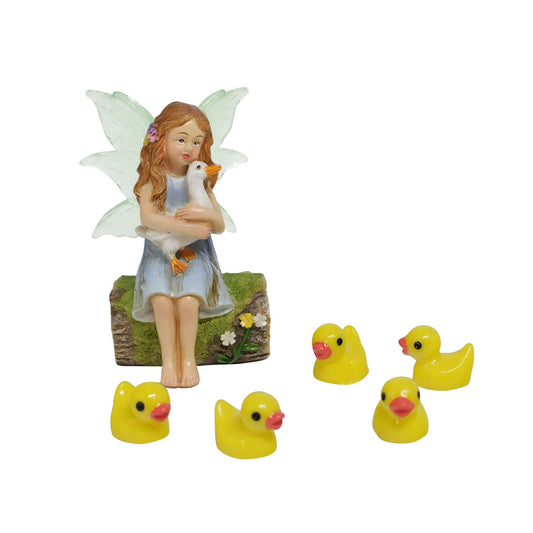 Fairy Garden Figurine Collection | Resin Flowerpot Decor | Charming Mini Set