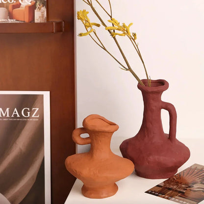 Textured Ceramic Vase for Home Decor – Minimalist Art Design