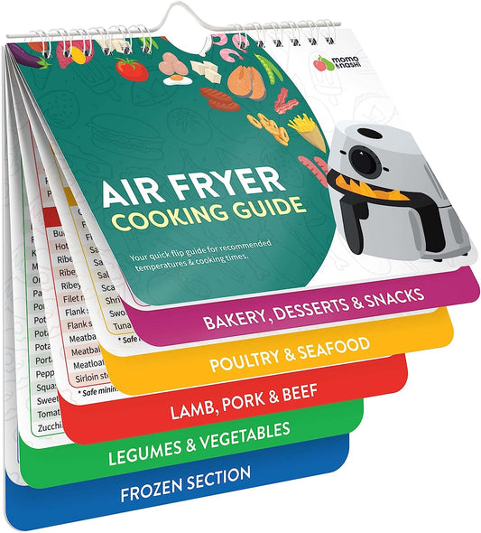 Cooking Guide Booklet with Air Fryer Cheat Sheet Magnets