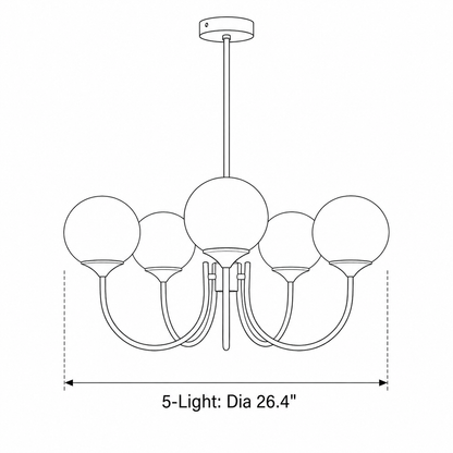 Contemporary Glass Globe Hanging Light Fixture