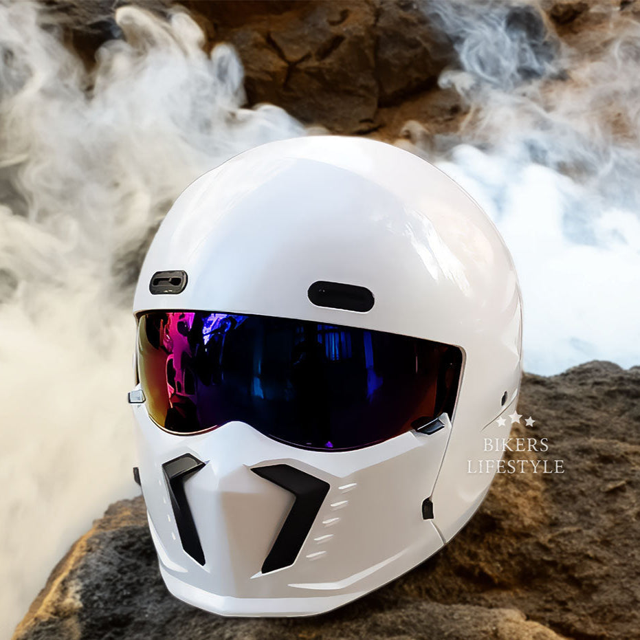 Classic Retro Motorcycle Helmet - DOT and ECE Certified Timeless Design