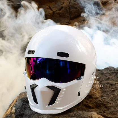 Classic Retro Motorcycle Helmet - DOT and ECE Certified Timeless Design