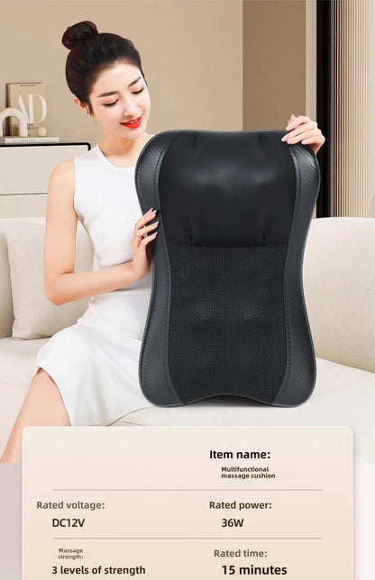 Neck and Back Massager with Heat – Deep Kneading Massage Cushion