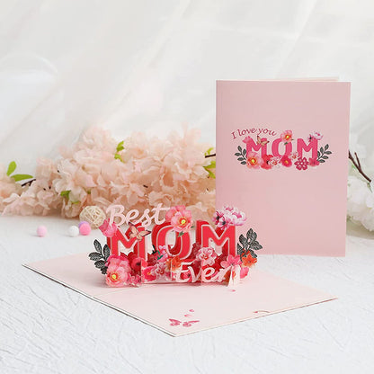Elegant 3D Floral Pop-Up Card for Mother's Day Gift