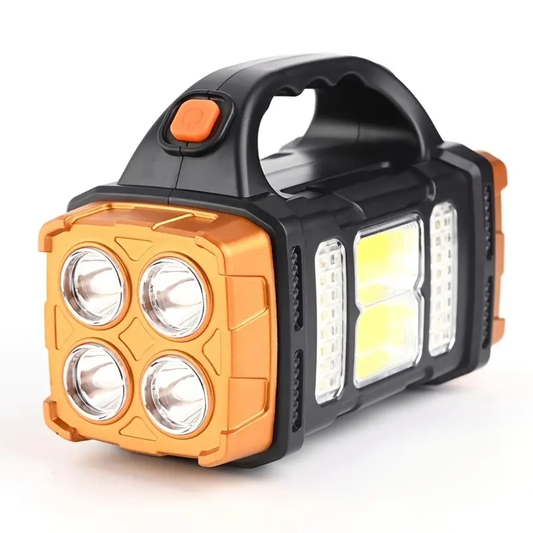 4-in-1 Flashlight – Solar Power Bank for Outdoor Survival
