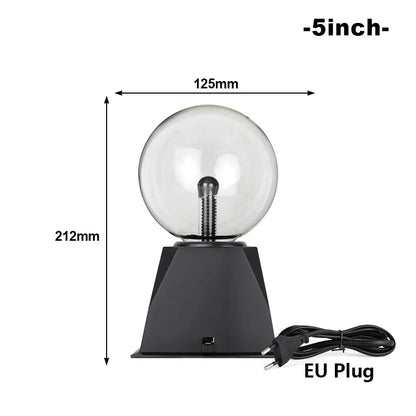 Touch-Activated LED Plasma Ball Lamp with Sound Control – 220V EU Plug, 10-20 cm, Decorative & Party Light