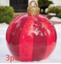 60cm Inflatable Outdoor Christmas Ball – Weatherproof PVC Decoration