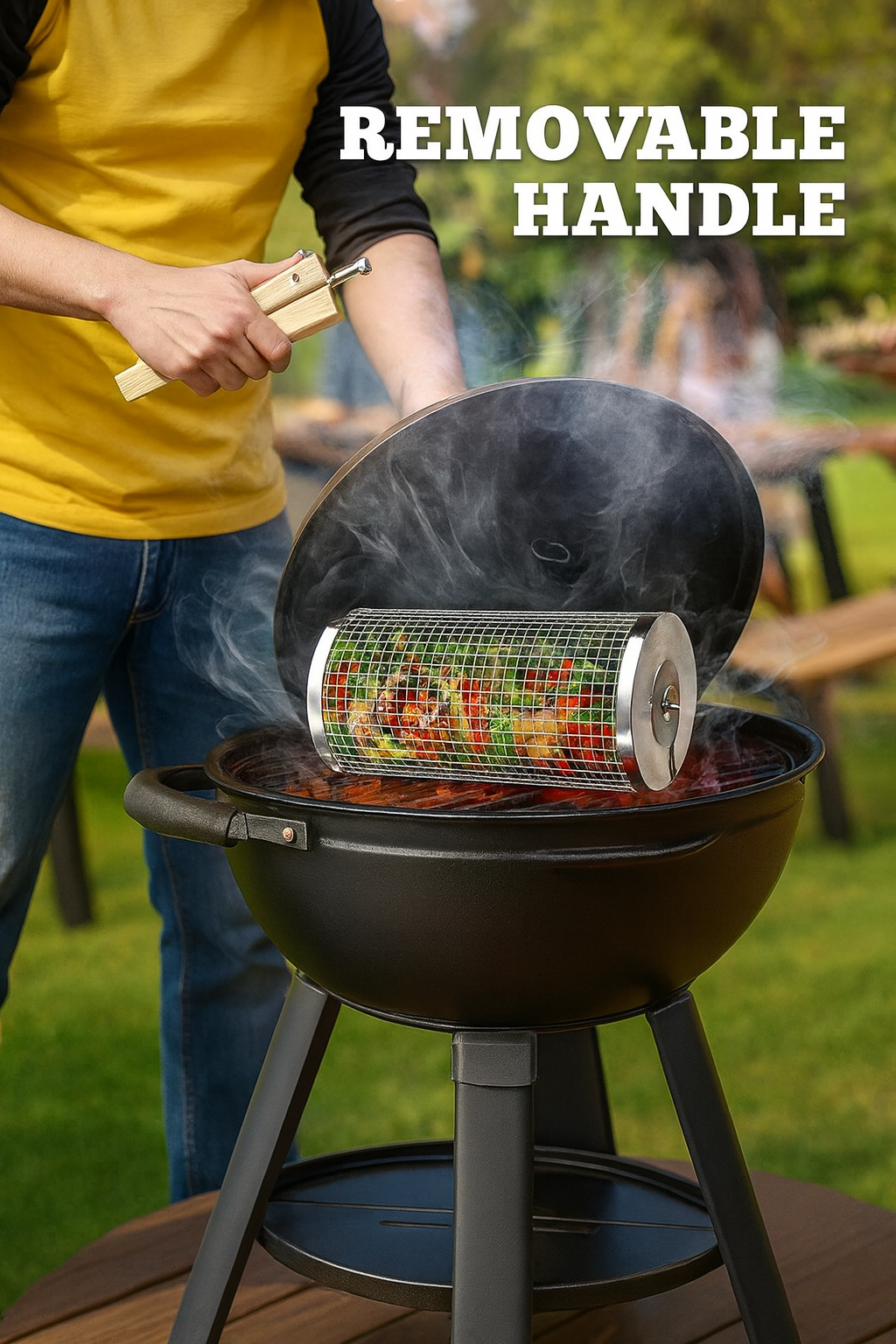Food Flipper for BBQ – Easily Turn Food Without Falling Apart or Burning