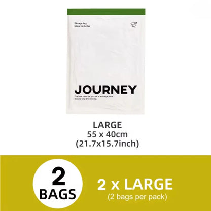 Travel Compression Bag Set | Rolling Vacuum Bags Without Pump | 2-Pack Space-Saving Luggage Organizer