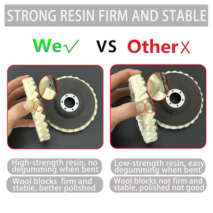 Premium Wool Felt Polishing Pad 125 mm | Durable for Metal & Wood