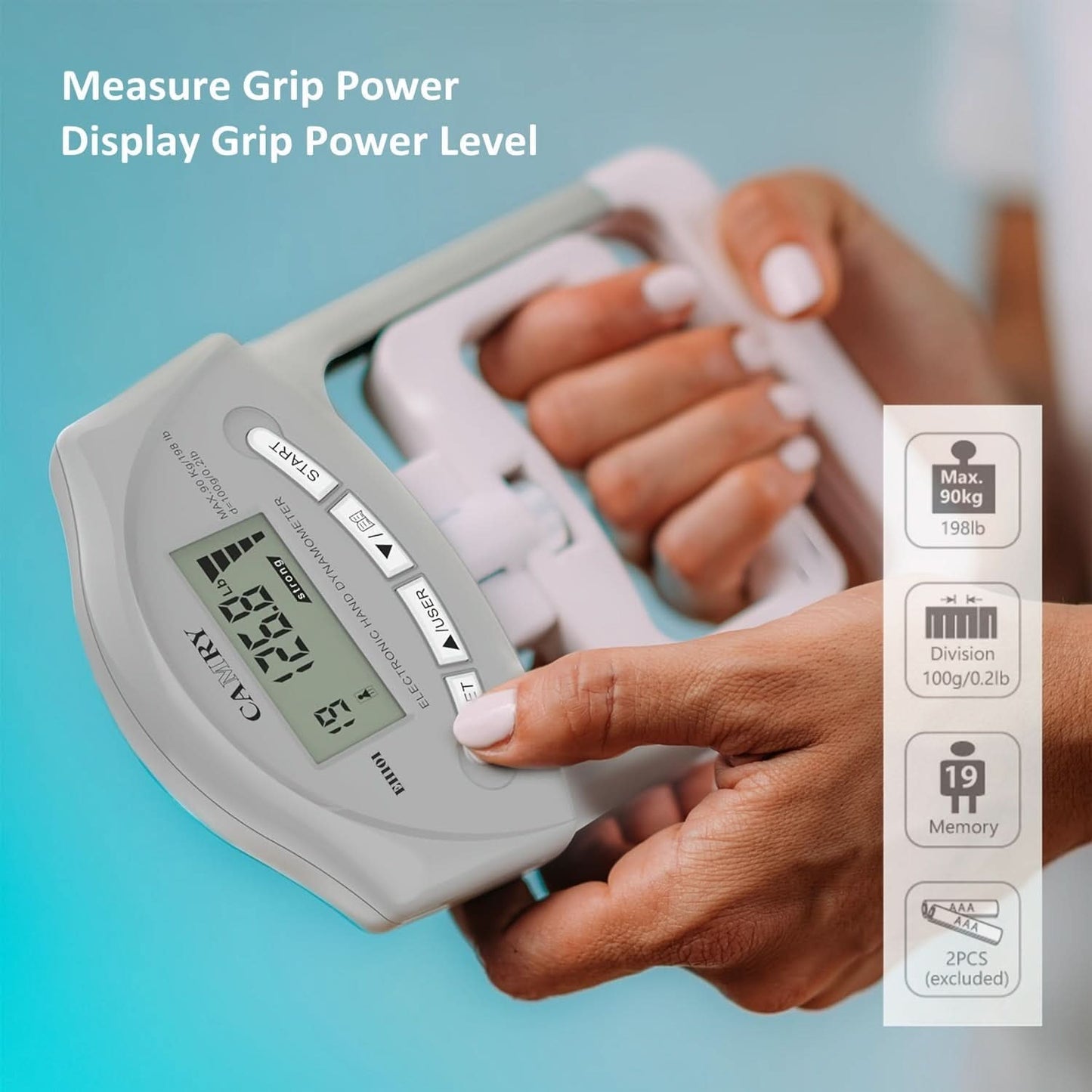 Digital Grip Strength Tester – Grip Meter Device