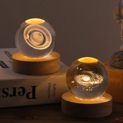 Celestial 3D Engraved Crystal Globe