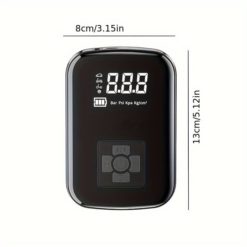 Portable Air Compressor with Digital Display & LED Light