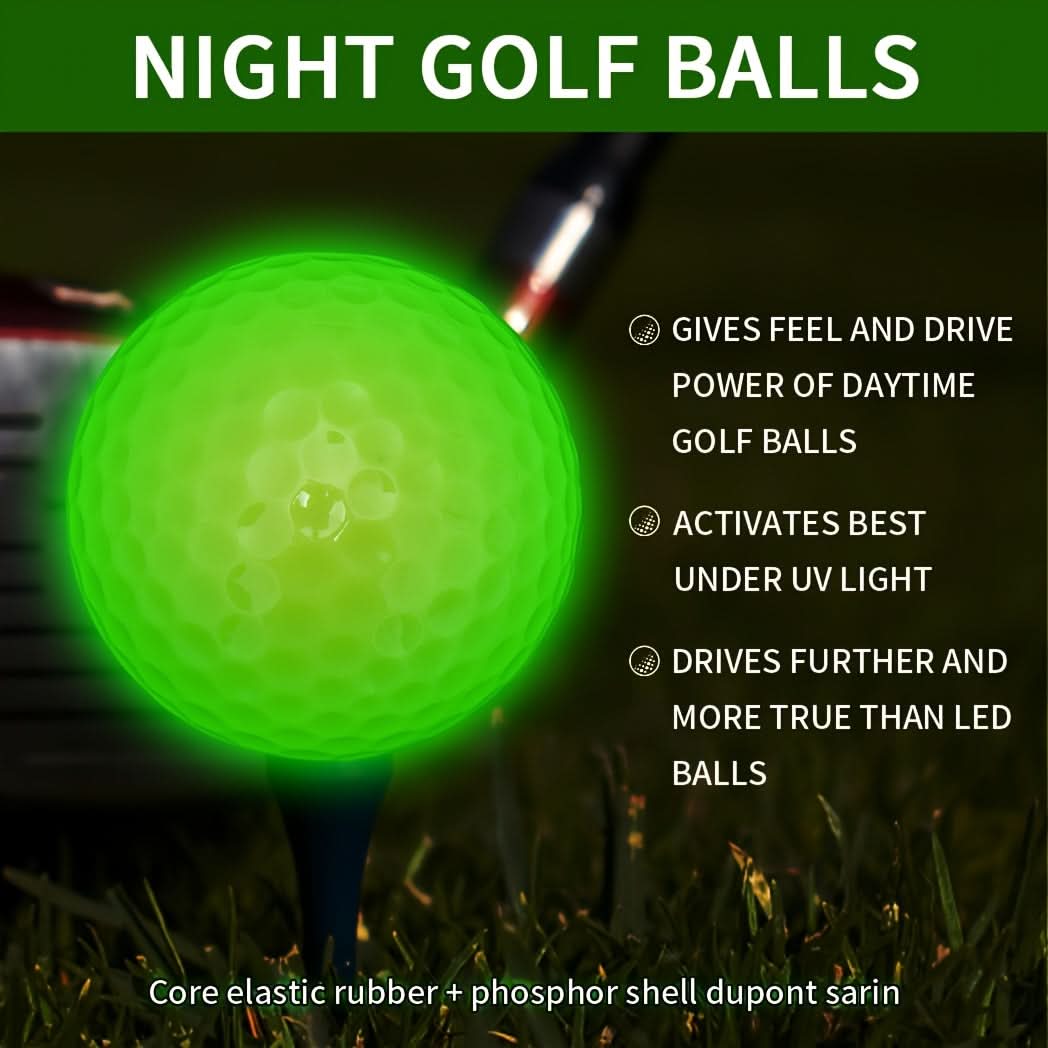 Fluorescent Golf Balls for Night Play
