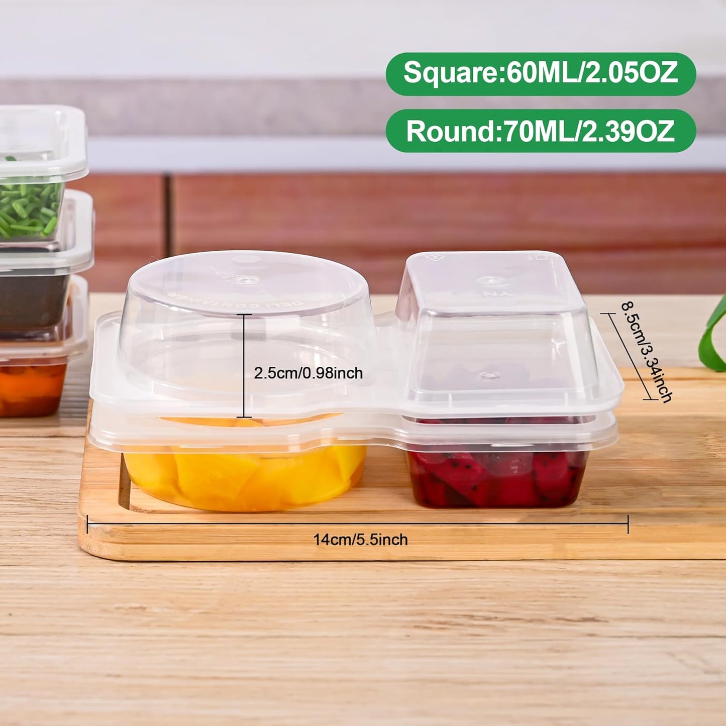 Dual-Compartment Sauce Container – Leak-Proof & Portable