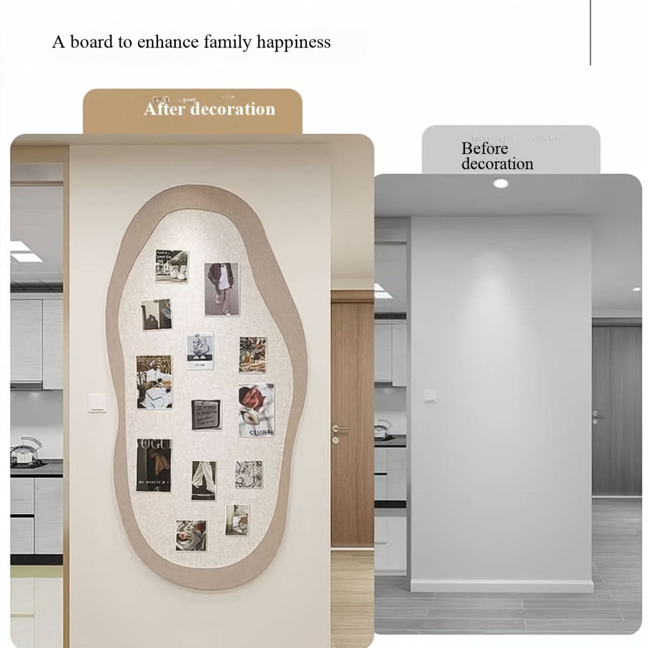Geometric Felt Board for Wall Mounting – Ideal for Notes and Photos