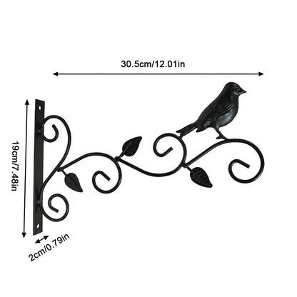 Heavy-Duty Metal Wall Hooks for Plant Hanging | Black Coated | Ideal for Lanterns & Baskets