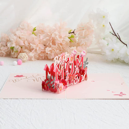 Elegant 3D Floral Pop-Up Card for Mother's Day Gift