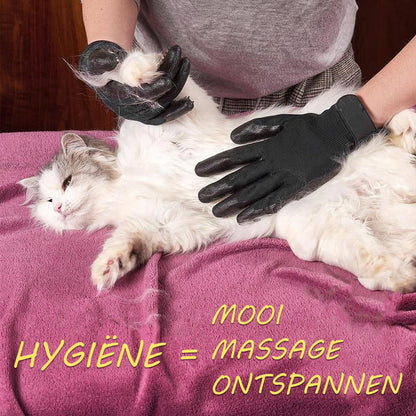 Pet Hair Removal Gloves – Effortlessly Removes Fur and Calms Pets