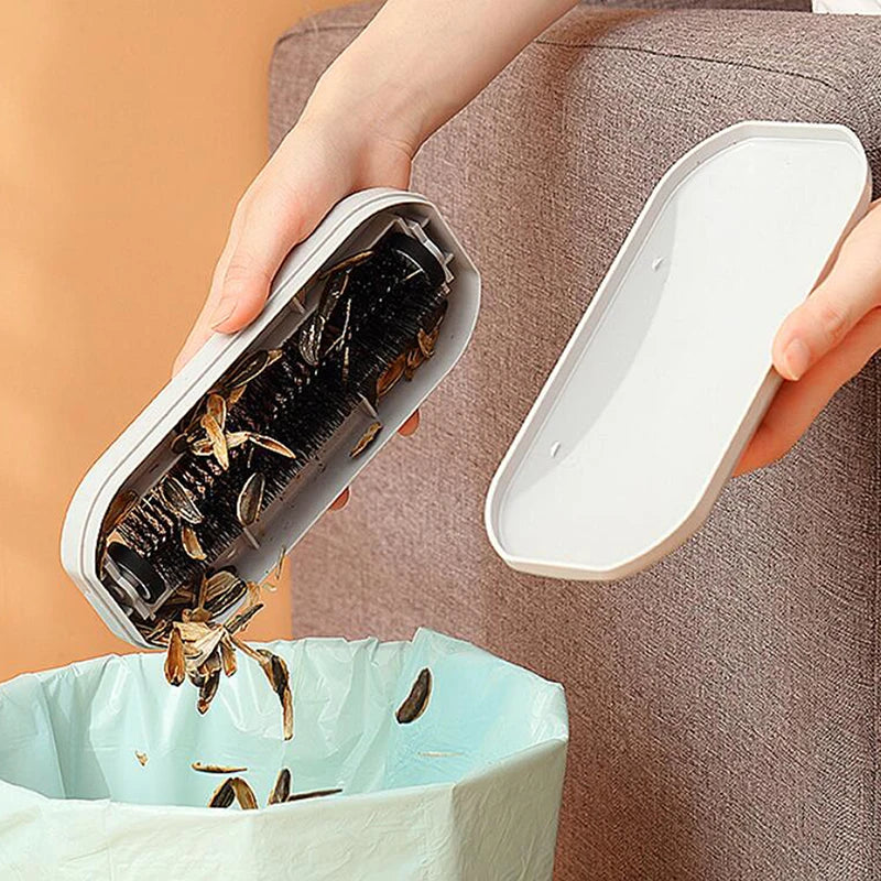 Multi-Functional Dust Brush for Removing Lint and Crumbs from Surfaces