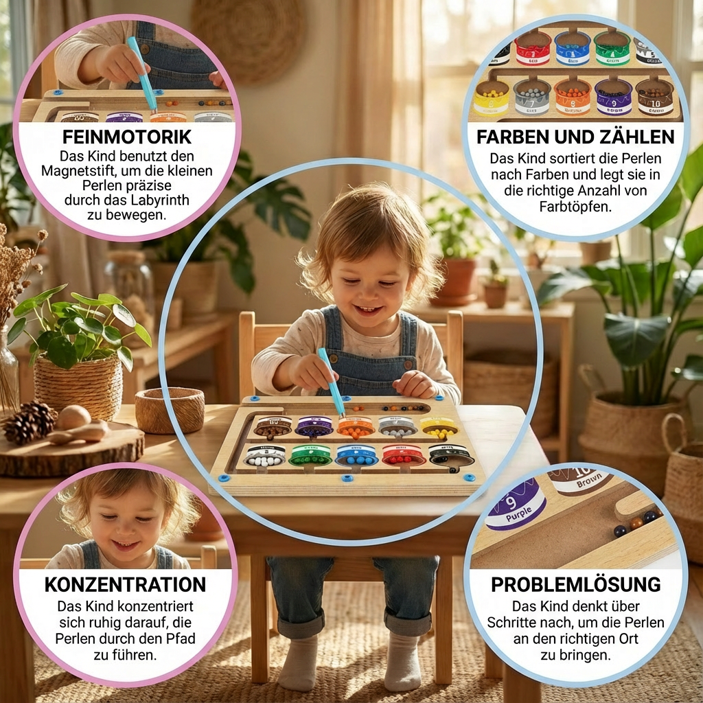 Magnetic Maze Game for Montessori Learning